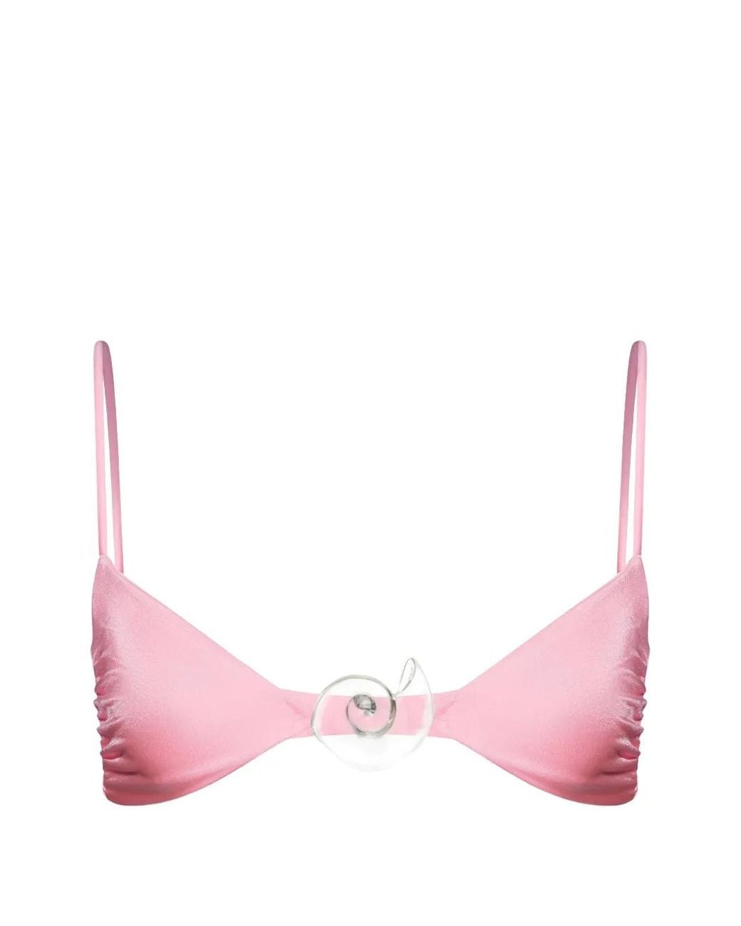 Salt & Wave Pink Magda Shell-Detail Bikini Top