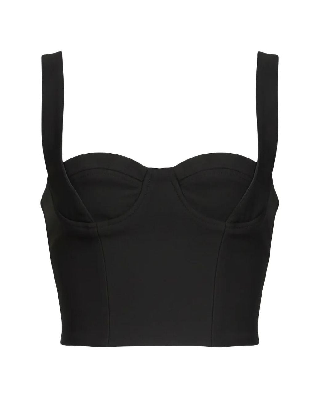 MARINE SERRE Black Tailored Structured Strap Top