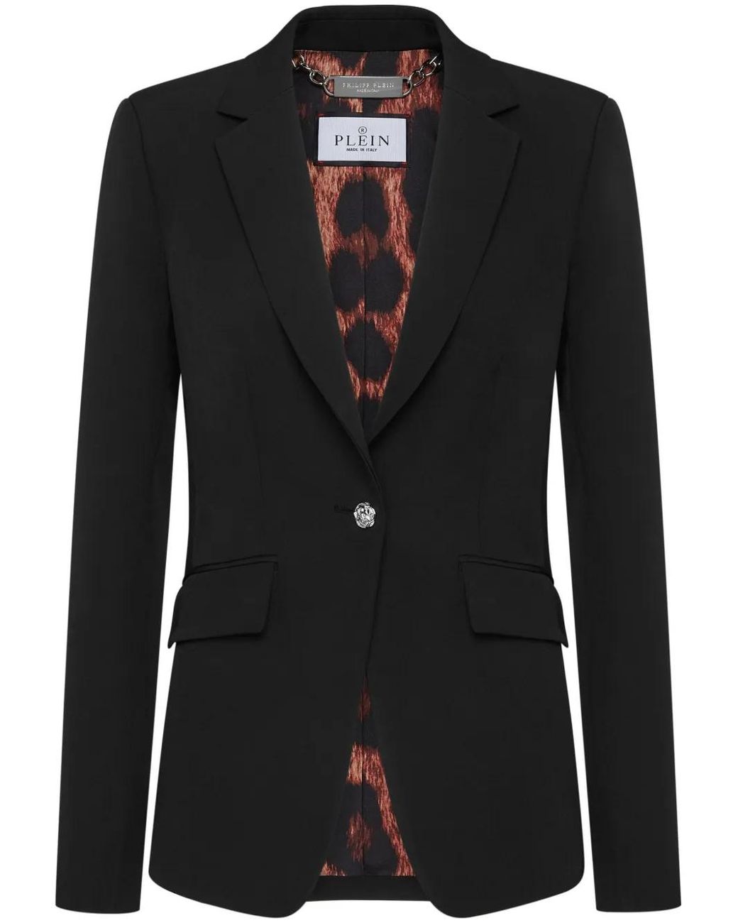Philipp Plein Black Crystal-Skull Blazer