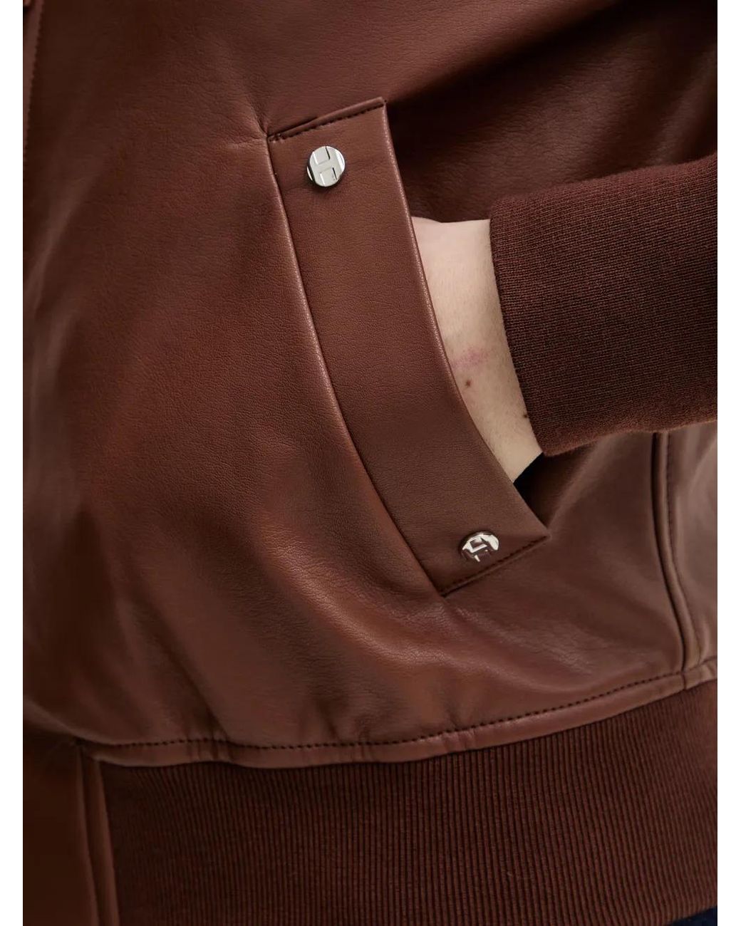 Silvian Heach Blue Veste Bomber Eldar À Fermeture Zippée