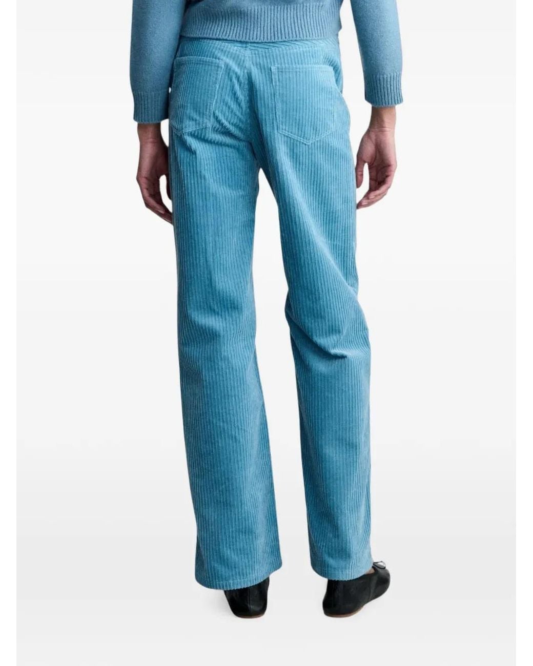 A.P.C. Blue Elisabeth Corduroy Trousers