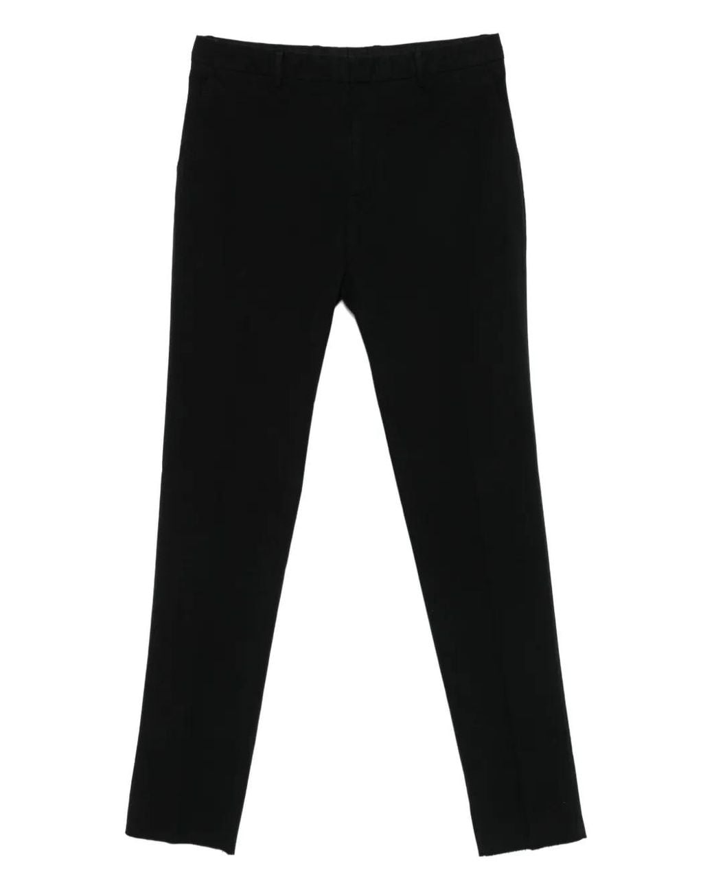 Zegna Black Belt-Loops Trousers for men