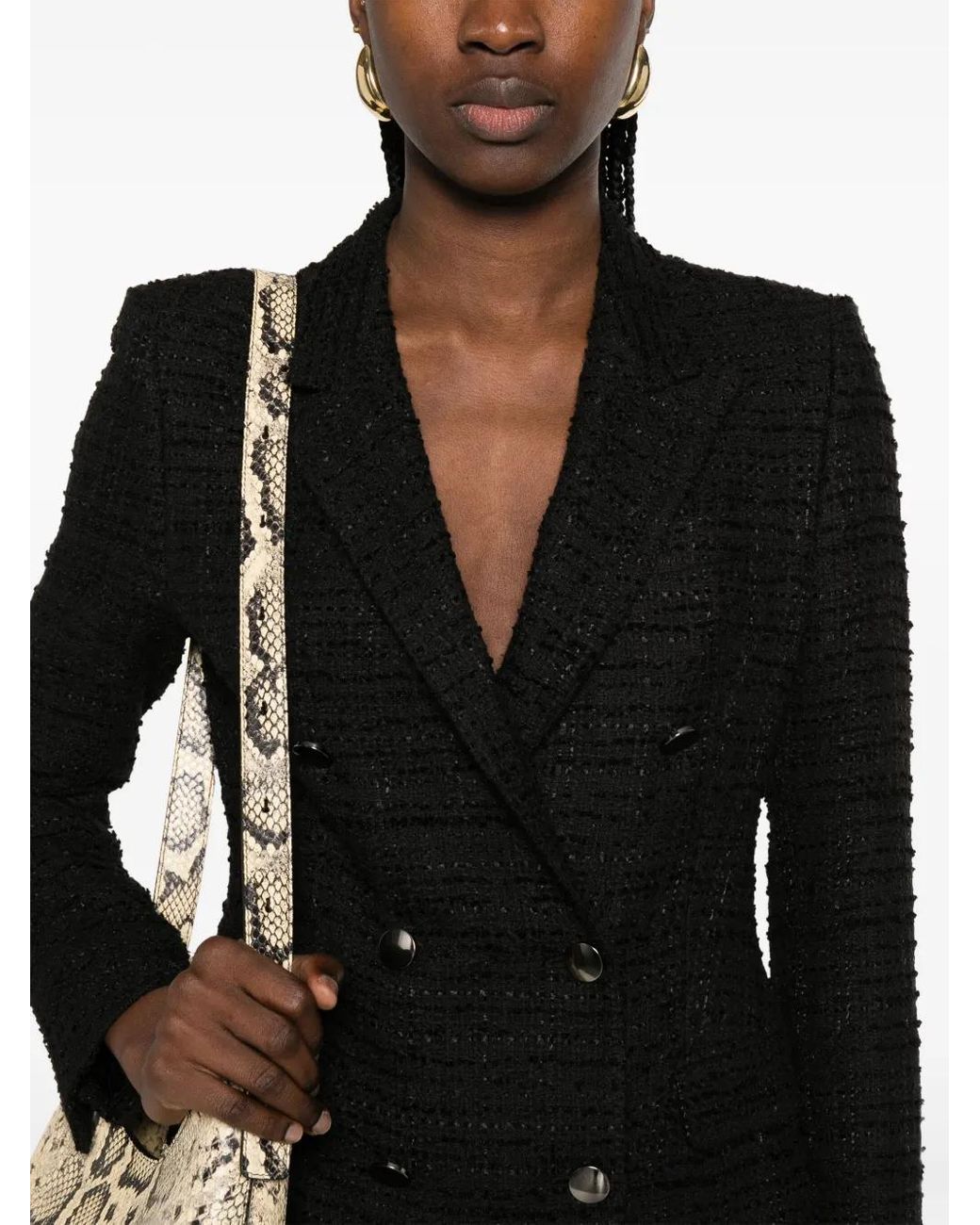 Tagliatore Black Tailored Blazer With Double-Breasted Design