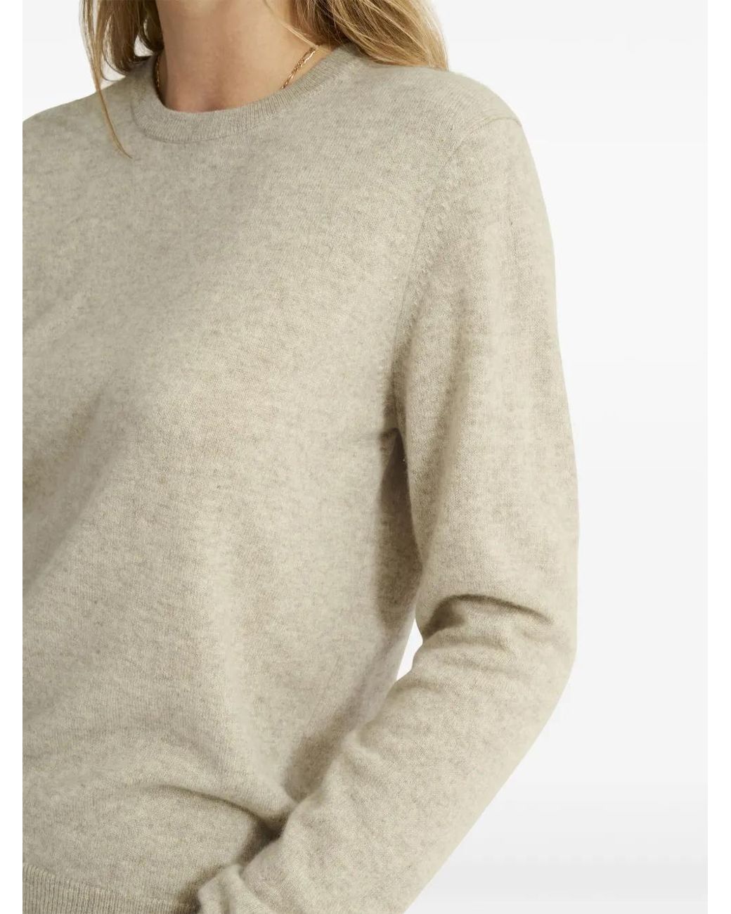 Pringle of Scotland Natural Crew-Neck Cashmere Sweater