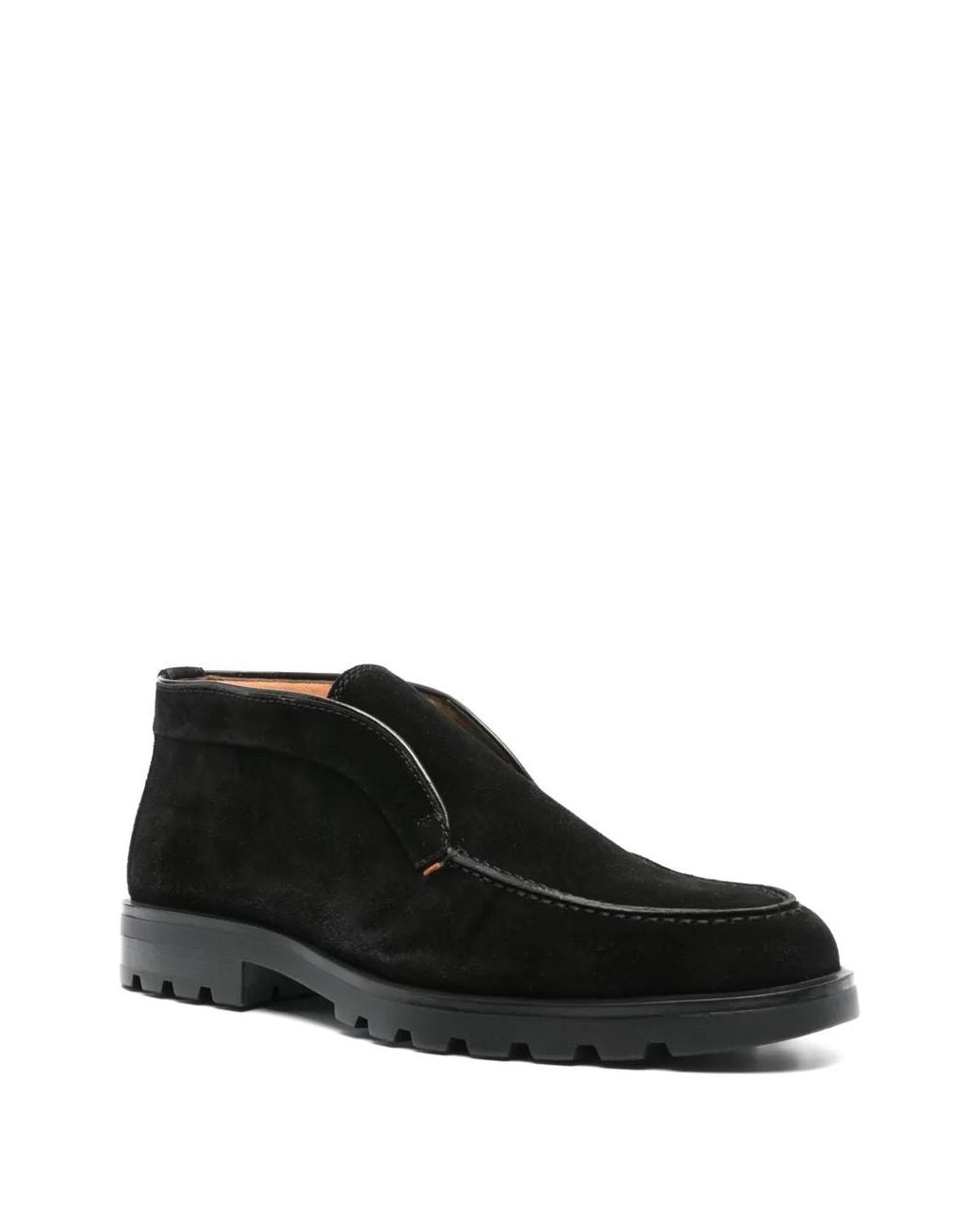 Santoni Black Boots for men