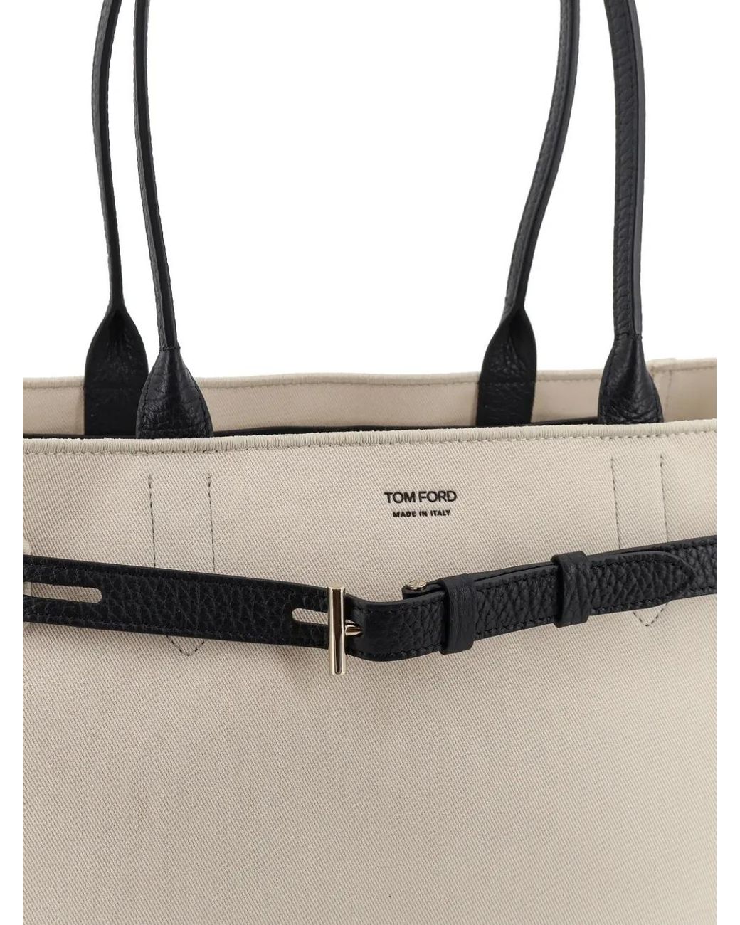 Tom Ford Natural Audrey Medium Canvas Tote