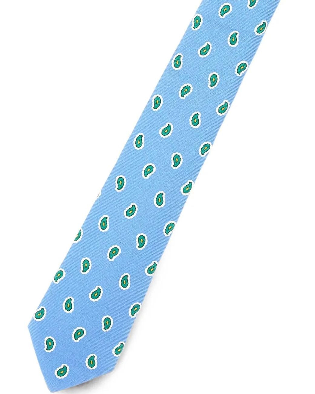 Kiton Blue Paisley-Pattern Tie for men