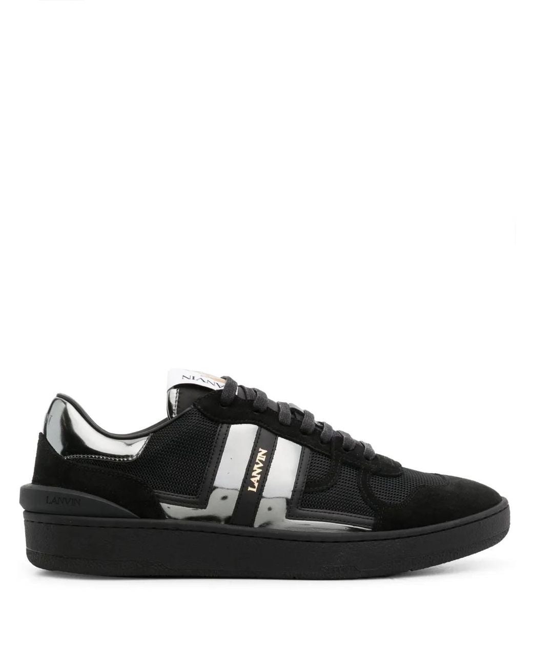 Lanvin Black Clay Lace-Up Sneakers for men