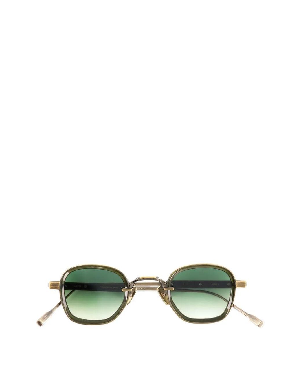 Sato Eyewear Green Rigel Geometric-Frame Sunglasses