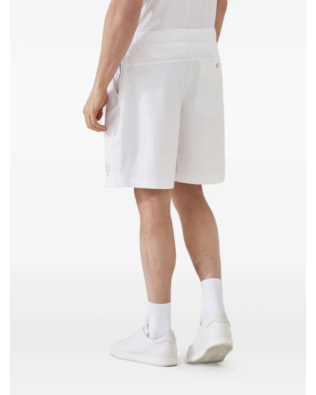 Brunello Cucinelli White Cotton Bermuda Shorts for men