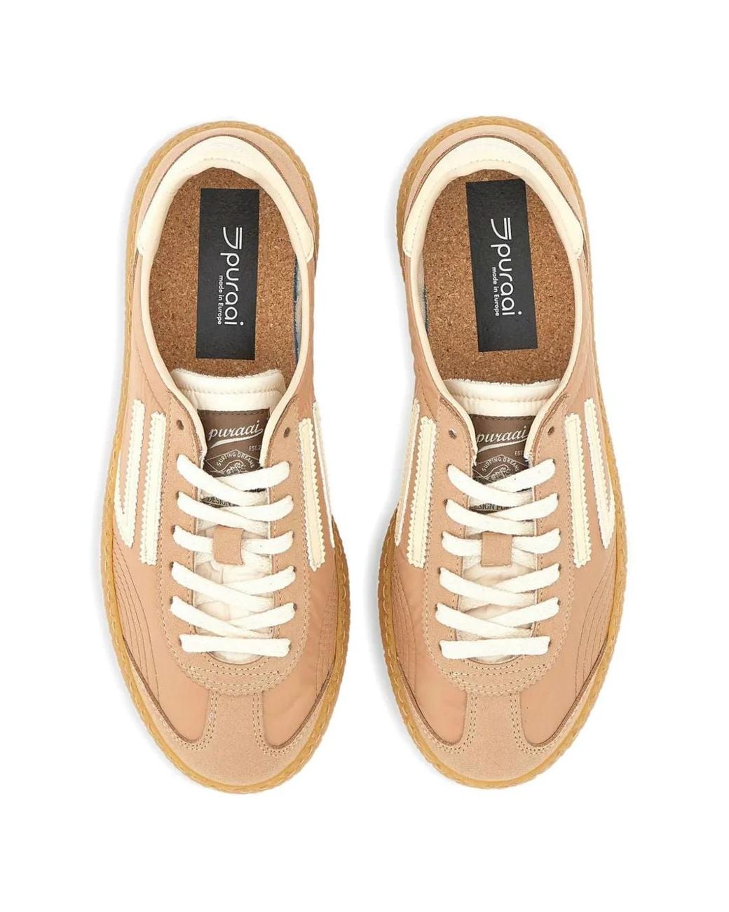 PURAAI Natural Xs Dune Panelled Sneakers