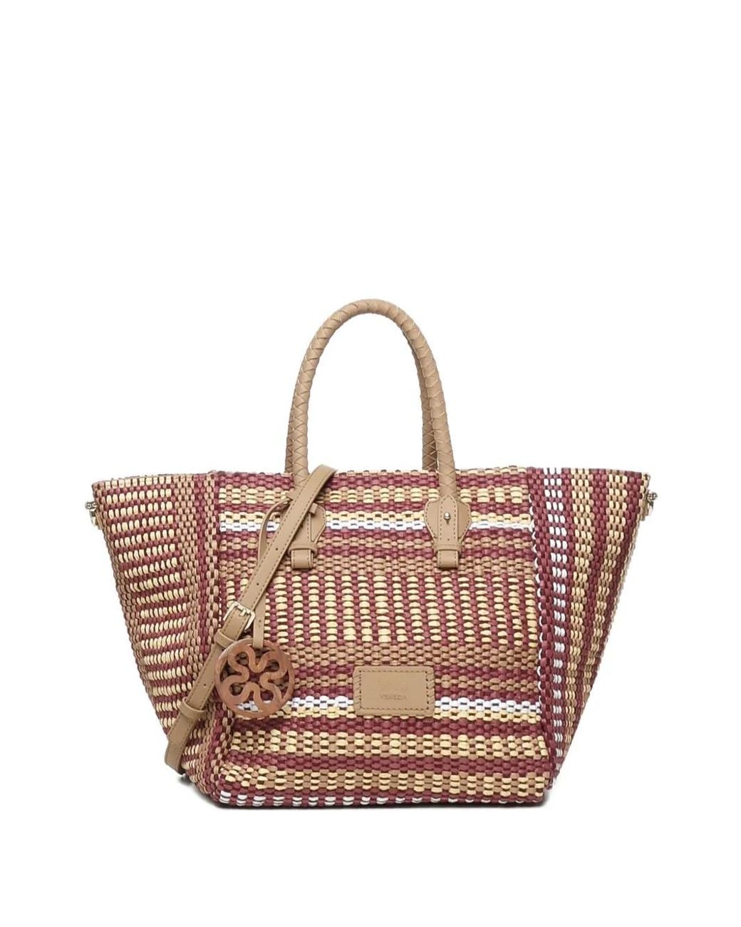 V73 Pink Stefanie Woven Tote Bag