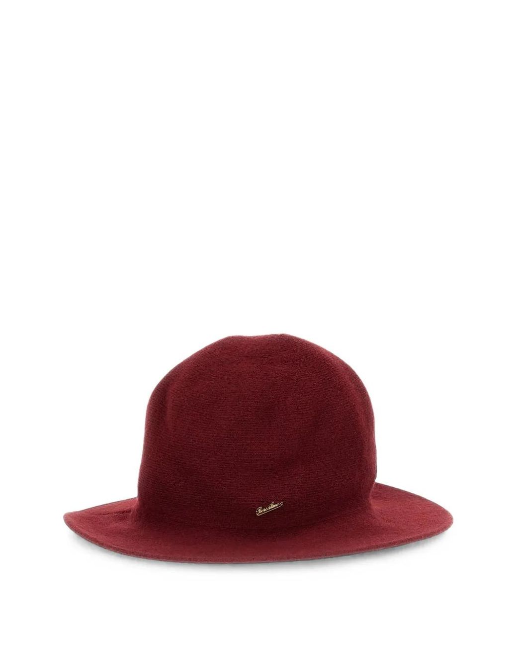 Borsalino Pink Angelina Cloche Logo-Plaque Hat