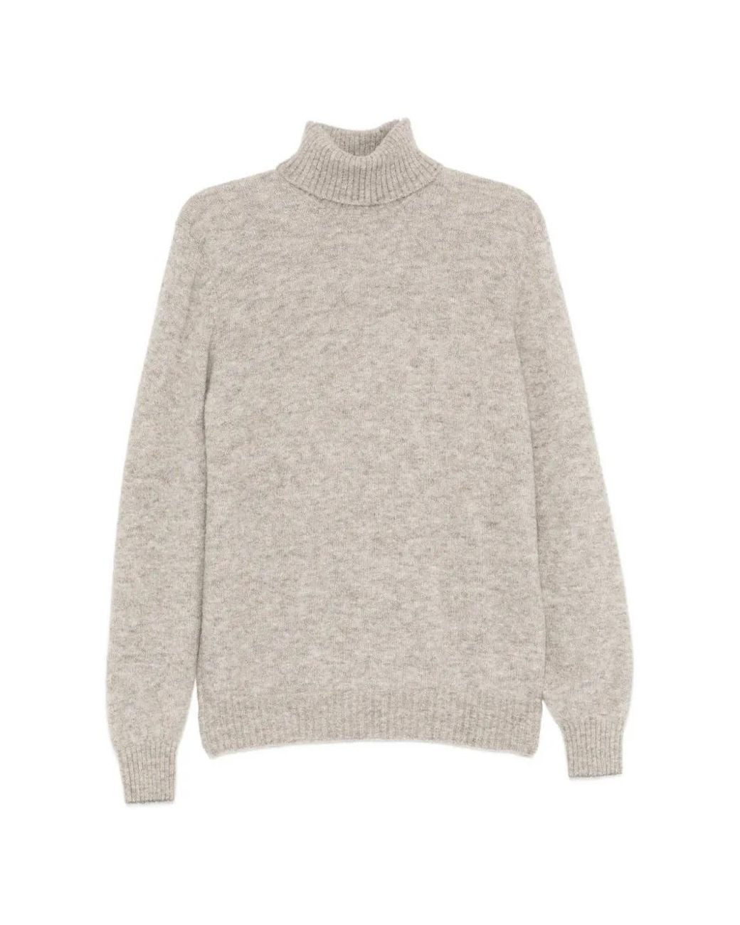 Brunello Cucinelli White Roll-Neck Knitted Jumper for men