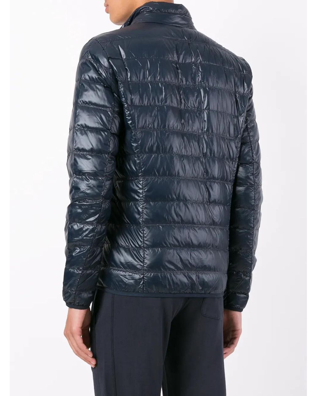 EA7 Blue Short Down Jacket for men