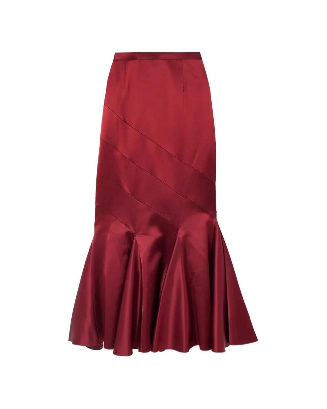 Violante Nessi Red Gentileschi Mermaid-Hem Maxi Skirt