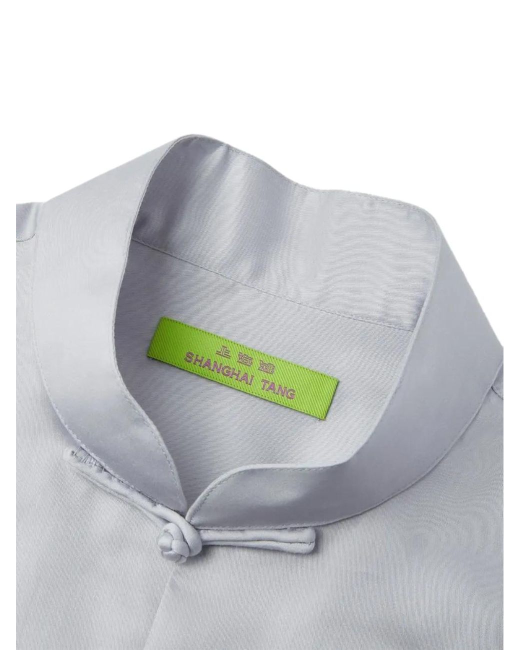 Shanghai Tang Knot-Button Shirt in Blue for Men | Lyst