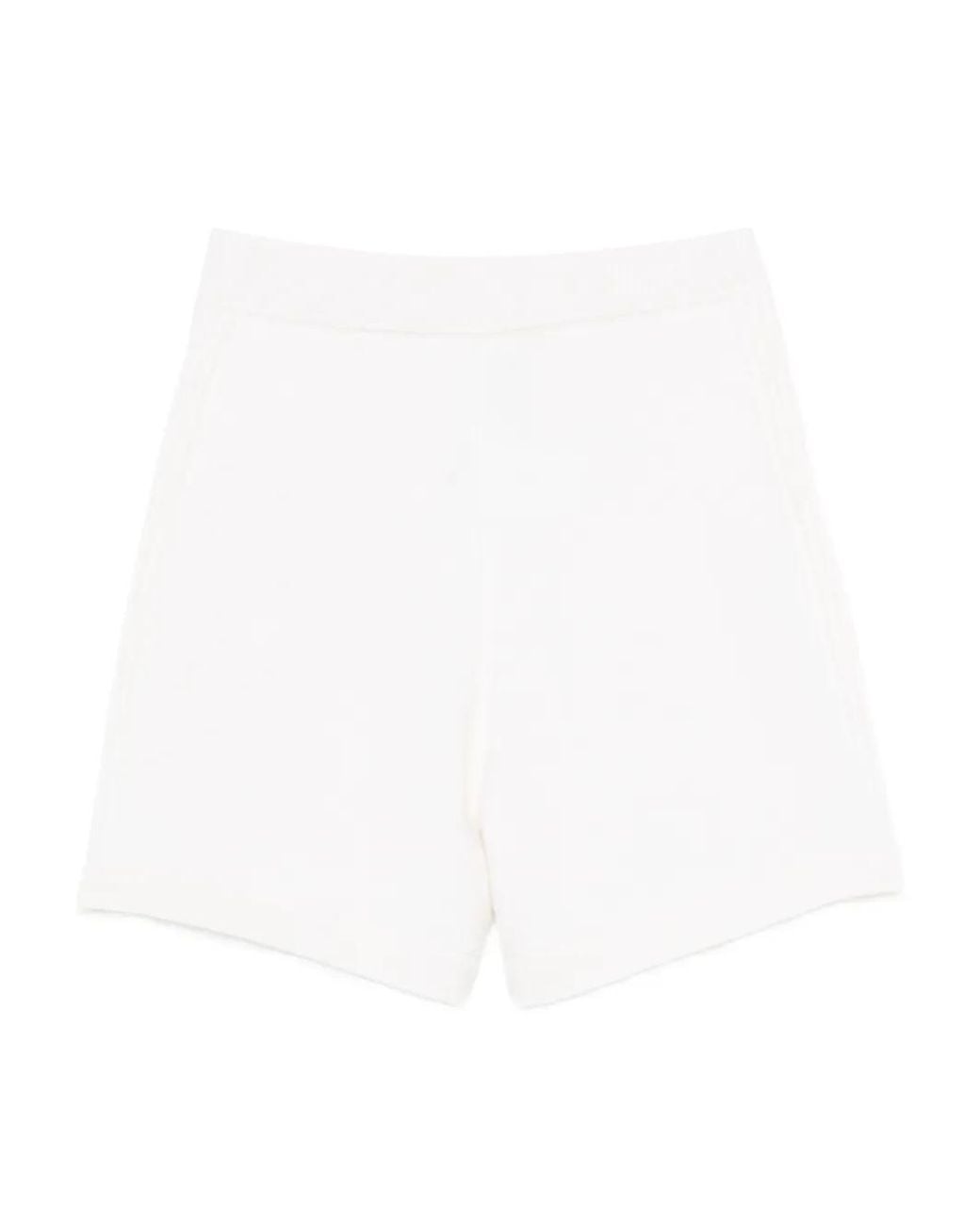 Fedeli White Ribbed Beach Shorts