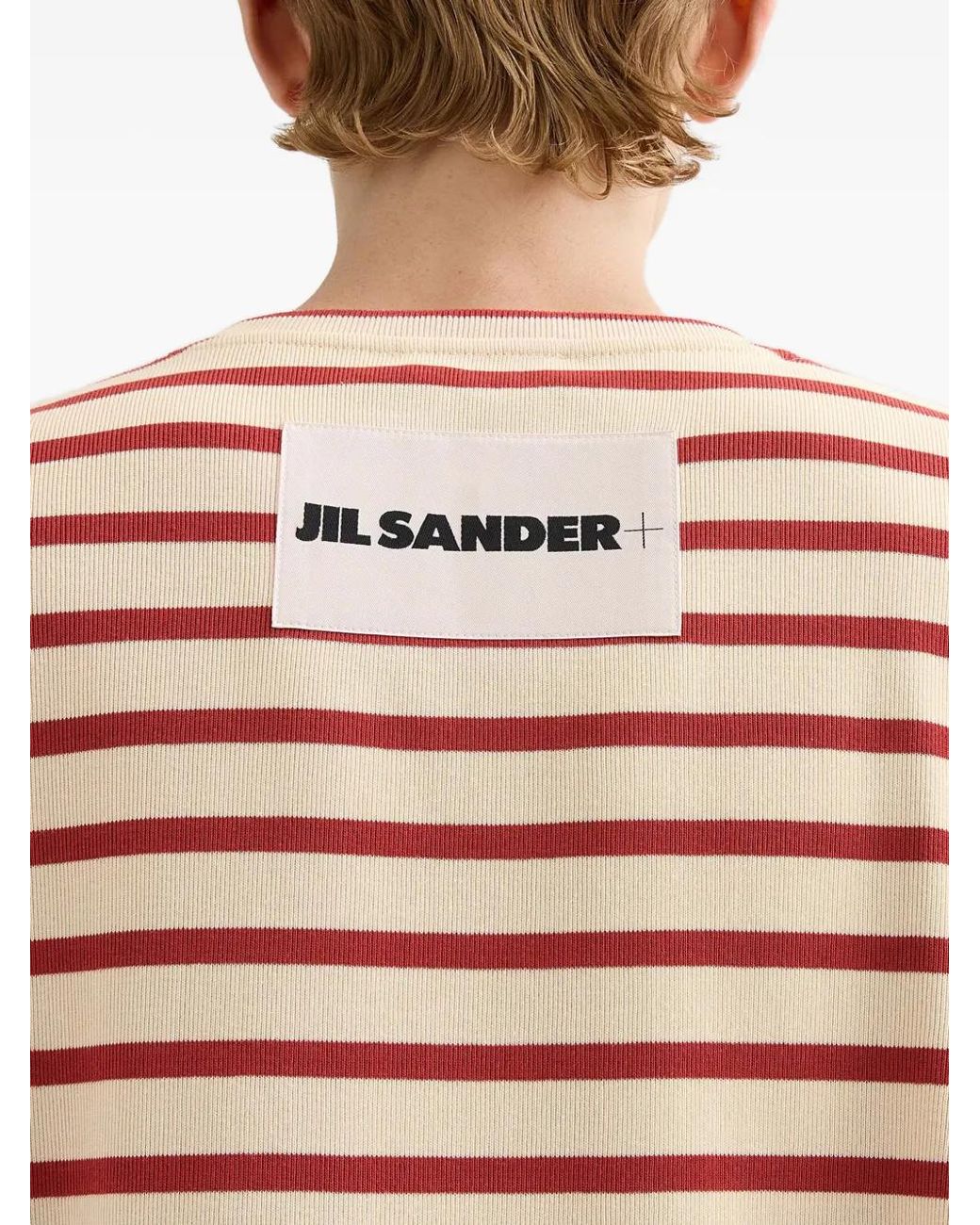 Jil Sander Red Cotton Crew-Neck T-Shirt for men