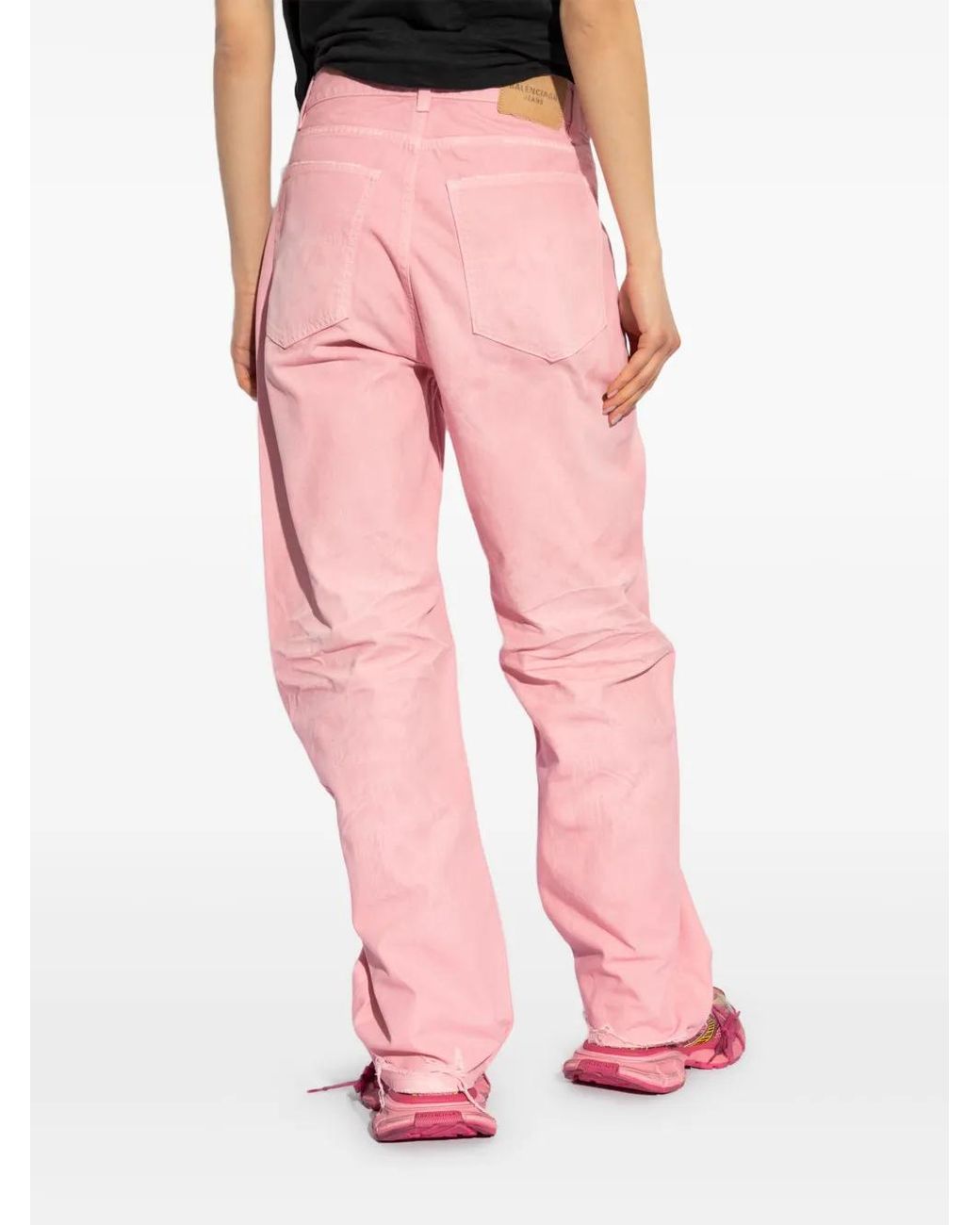 Balenciaga Pink Loose-Fit Jeans