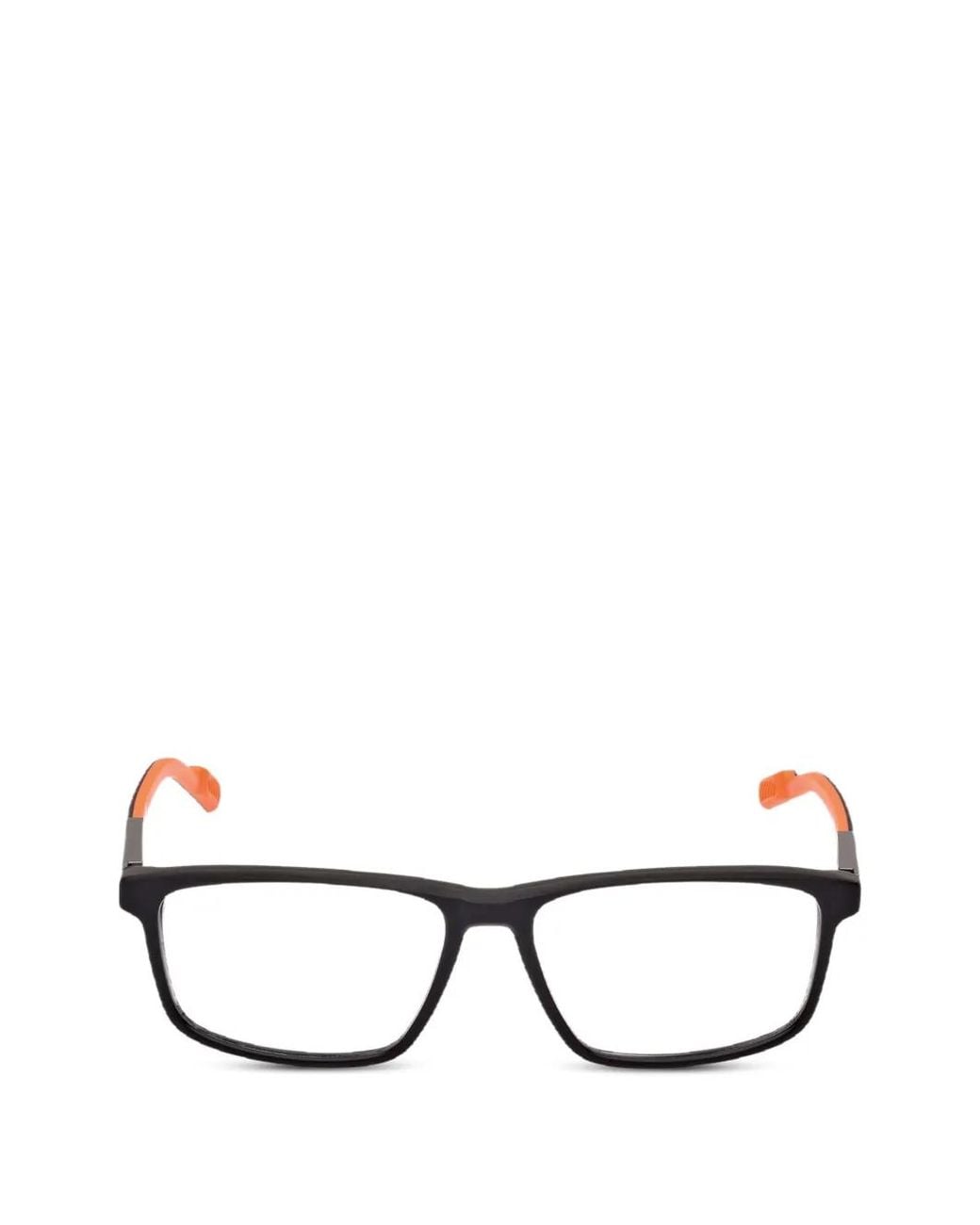 Adidas Black Rectangle-Frame Glasses