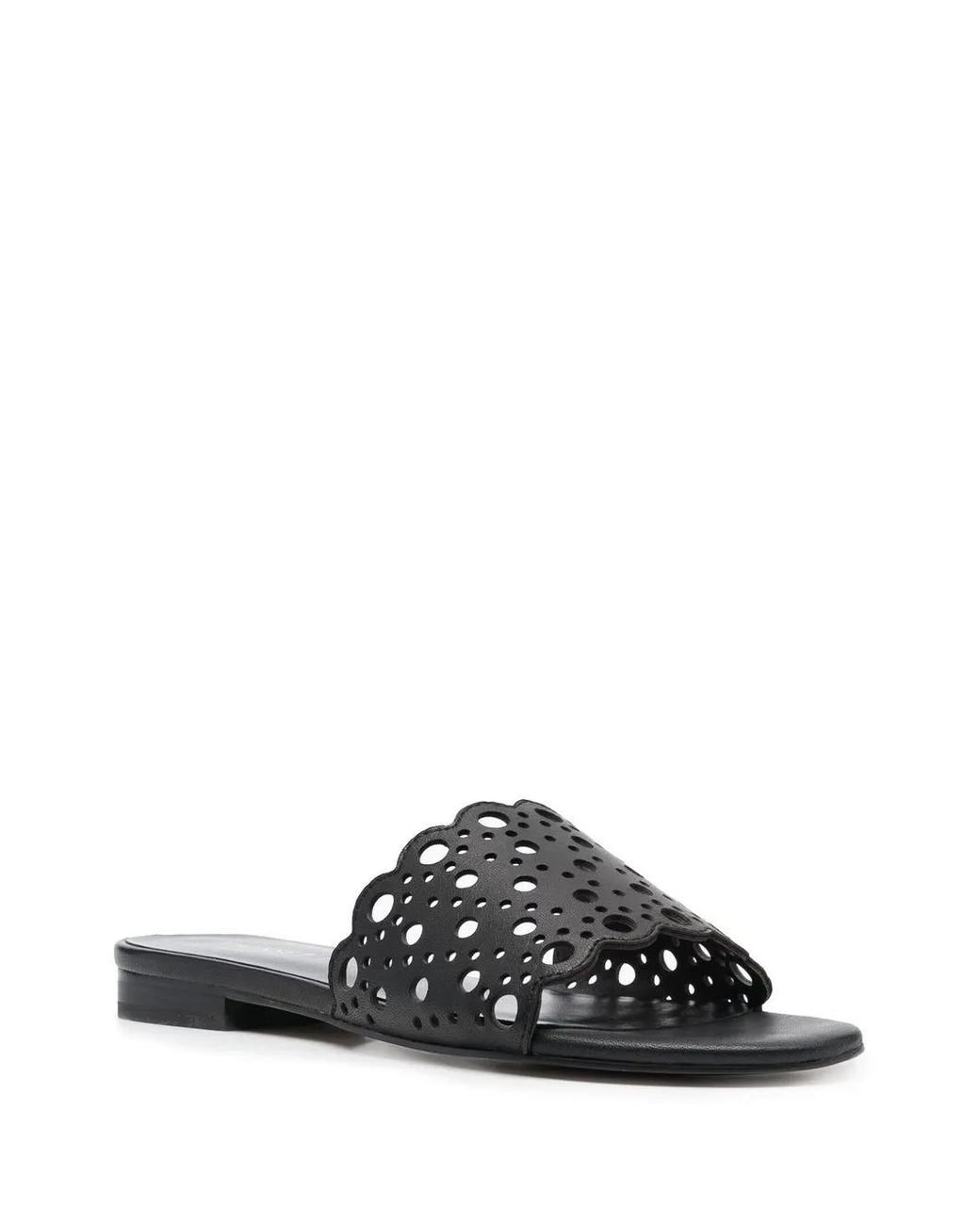 Twinset Black Slip-On Flat Sandals