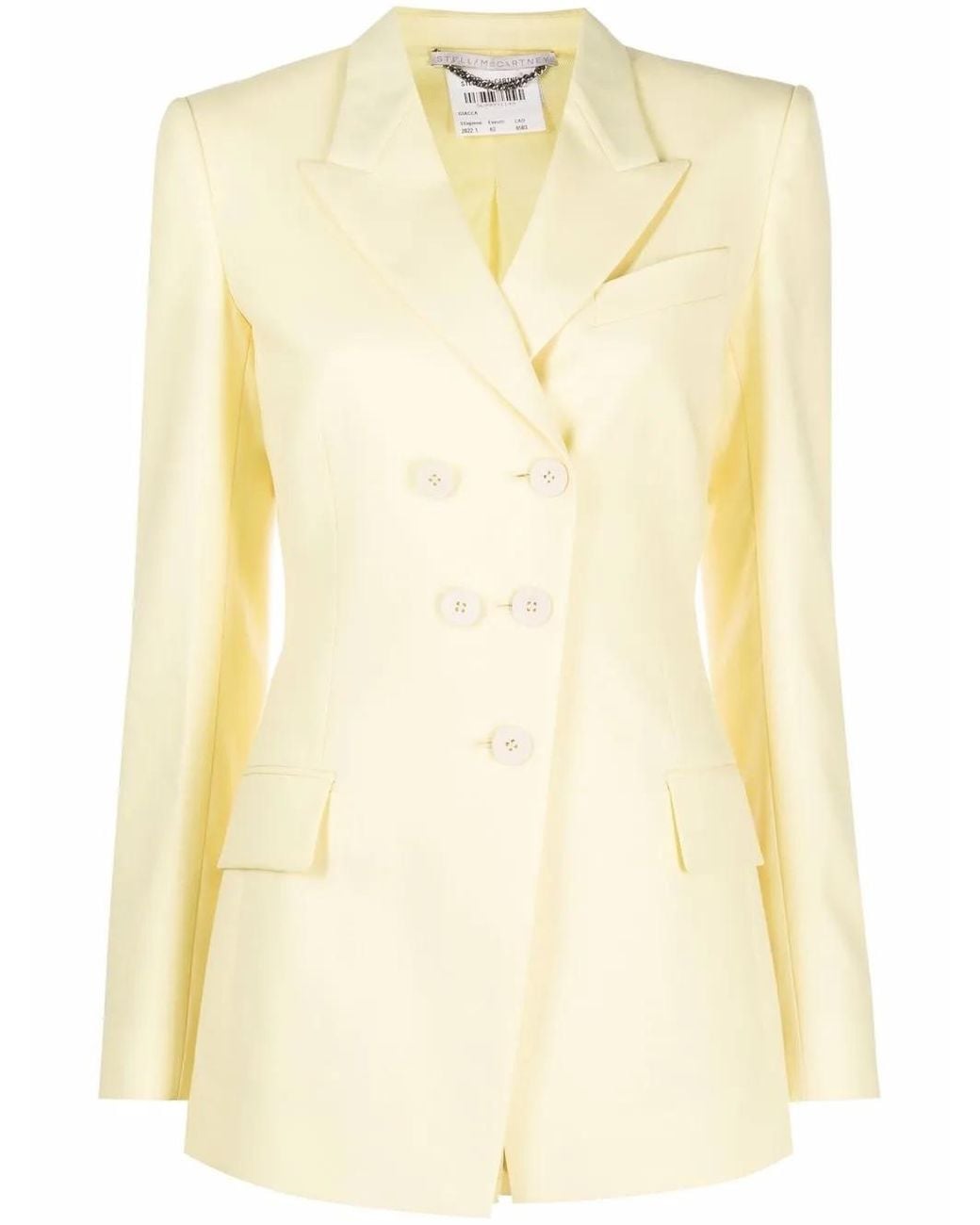 Stella McCartney Yellow Double-Breasted Blazer