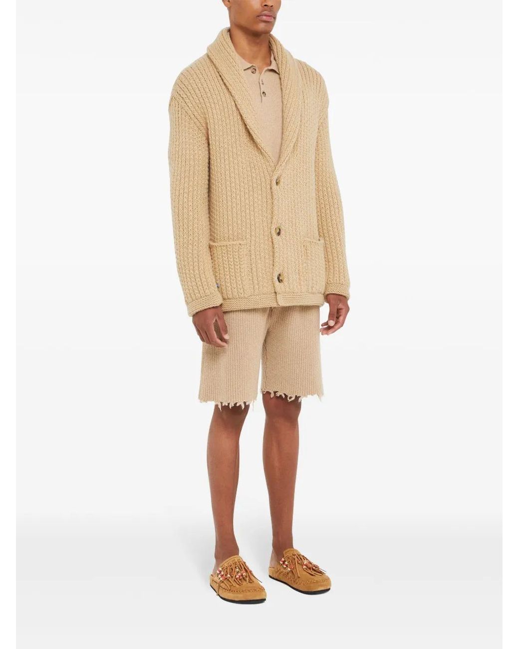 Alanui Natural Cardigan Cashmere, Cotton for men