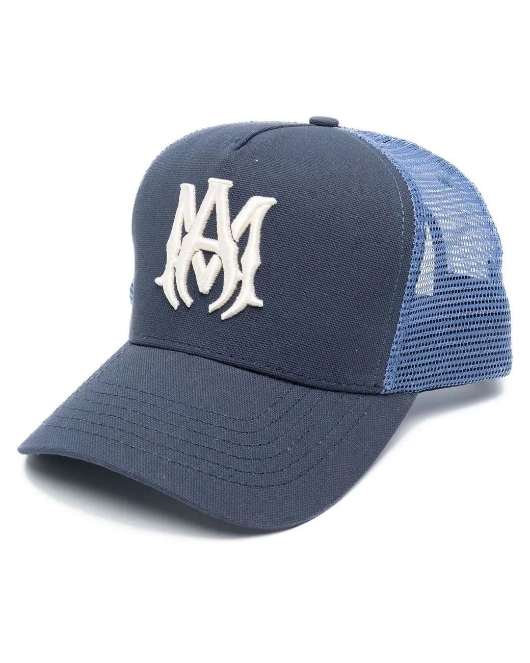 Amiri Blue Embroidered-logo Mesh-panel Cap for men