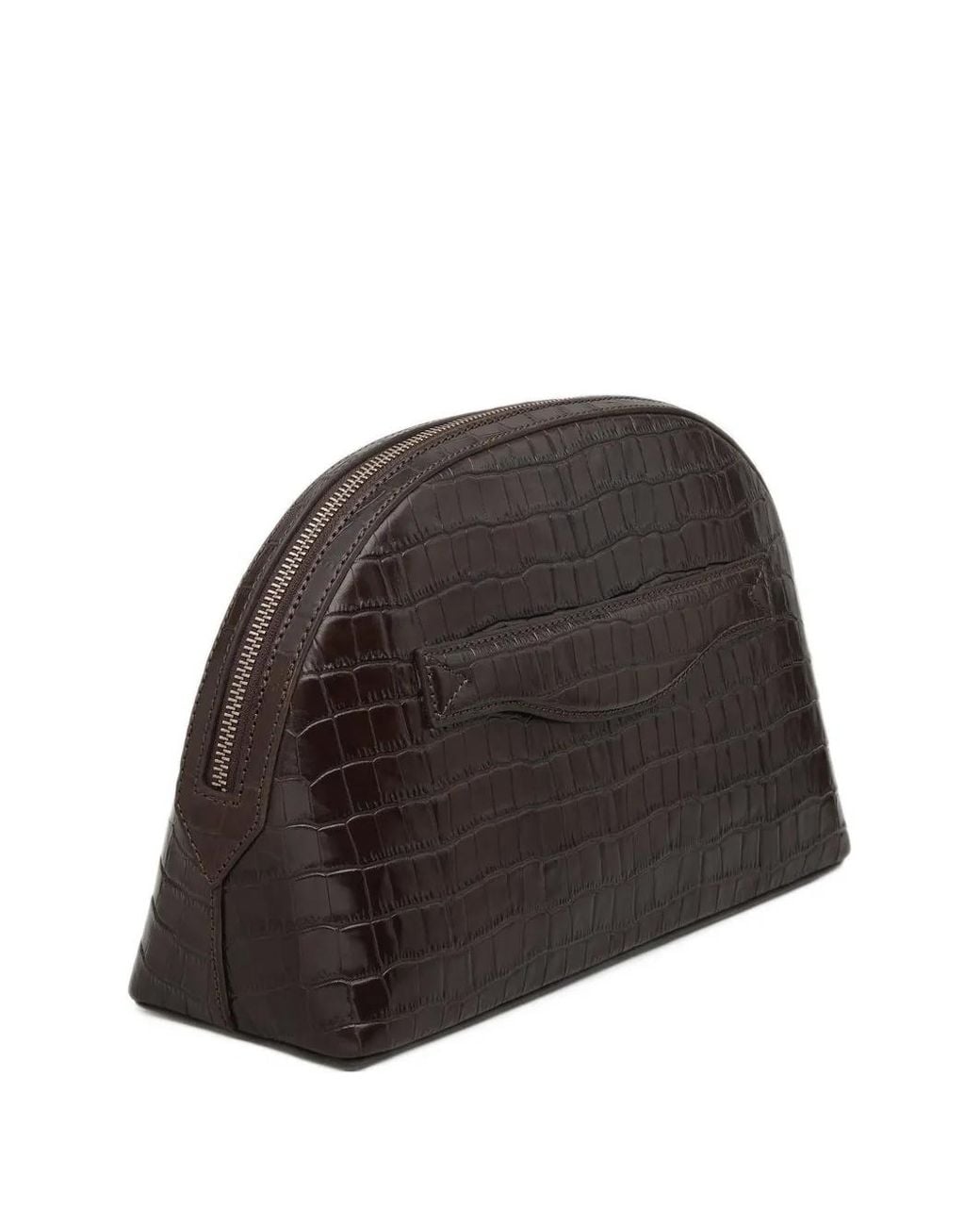 A.Emery Brown Halloran Croc-Embossed Leather Clutch Bag