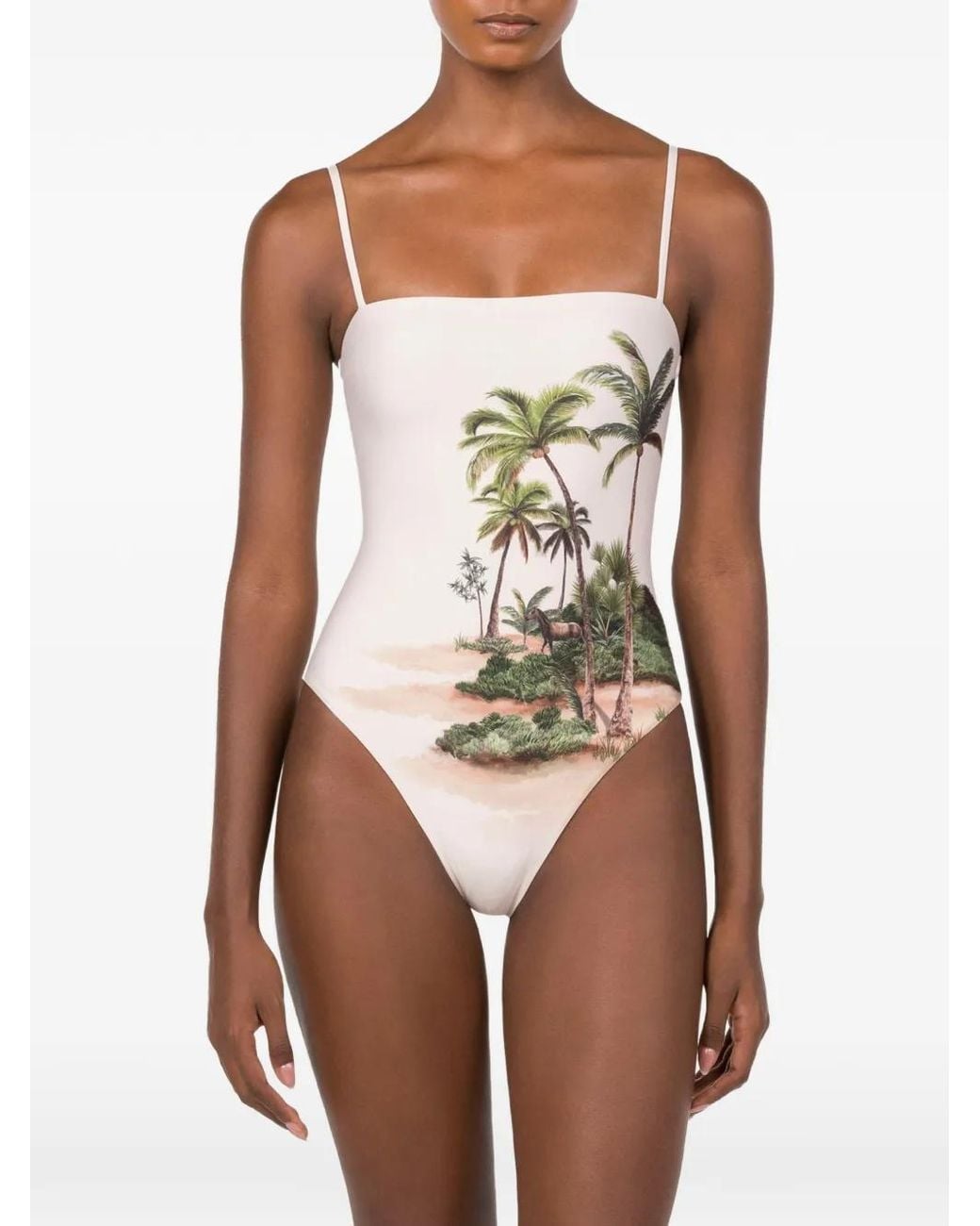 Agua Bendita White Durazno Arena Swimsuit
