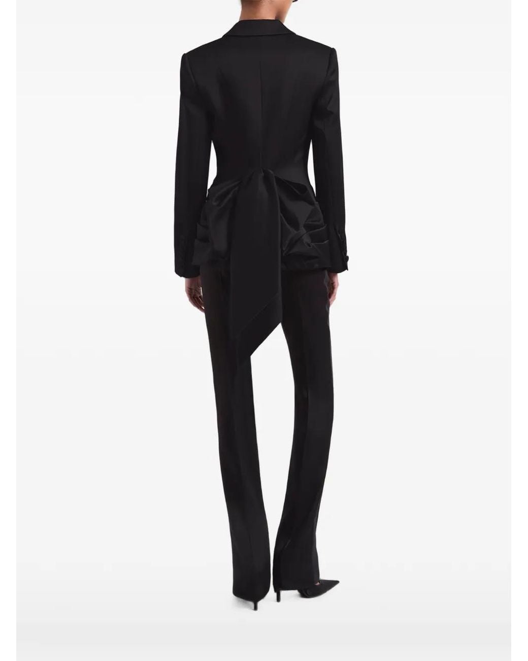 Nina Ricci Black Bow-Detail Cady Blazer