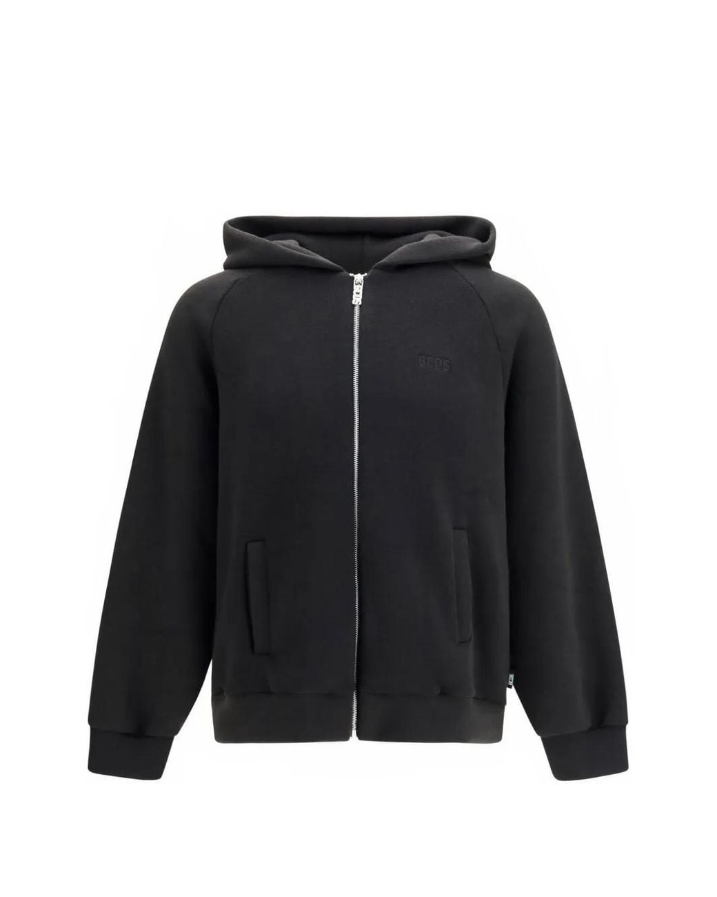 Gcds Black Logo-Patch Hoodie for men