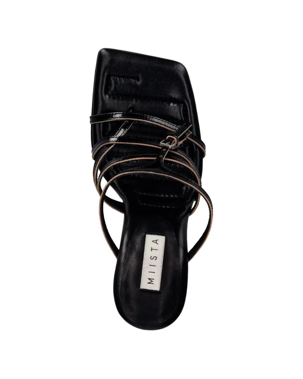 Miista White Strappy Square-Toe Sandals