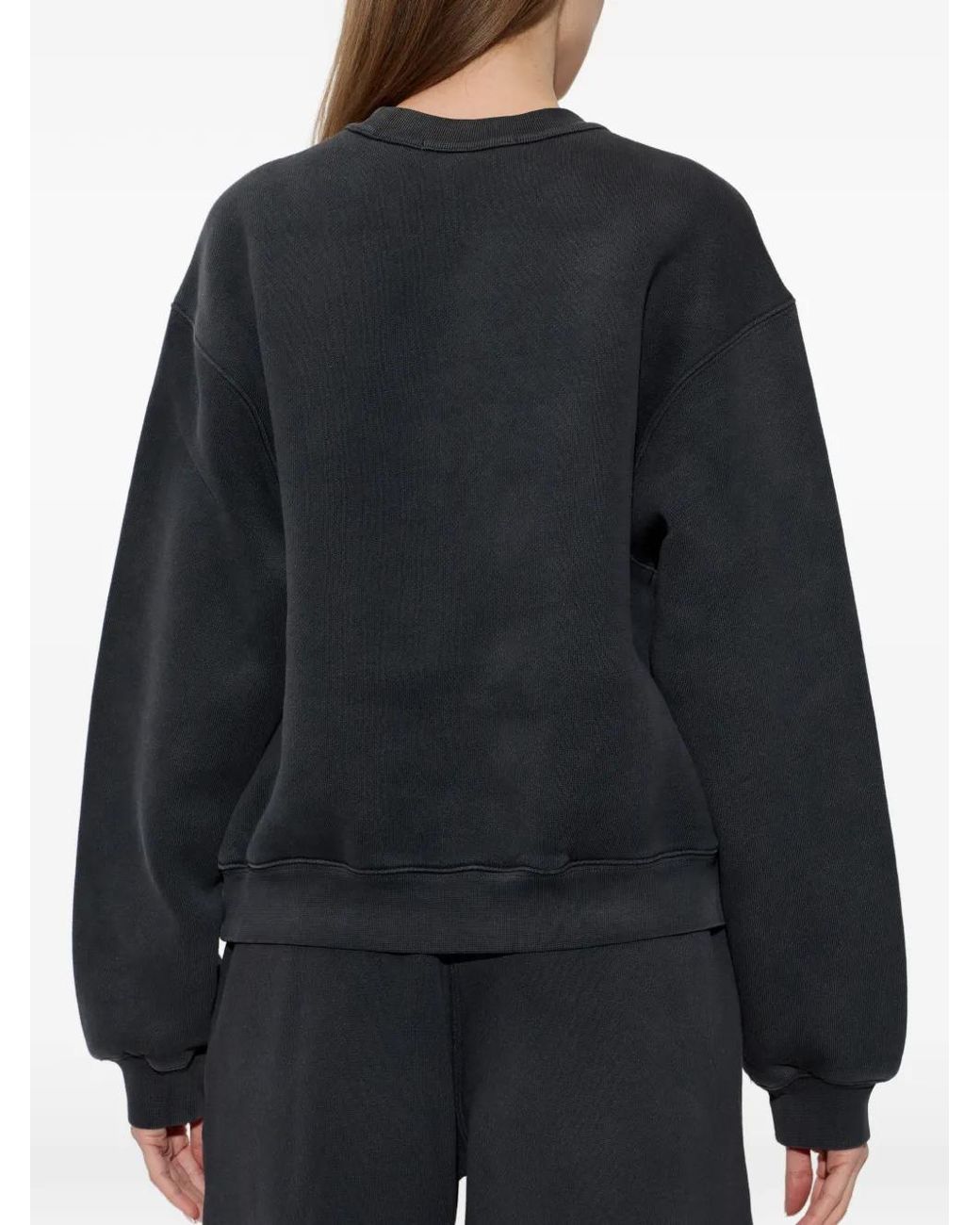 Alexander Wang Blue Crystal Hotfix Logo Sweatshirt