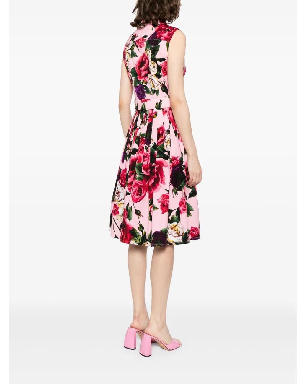 Samantha Sung Red Audrey Floral-Print Dress