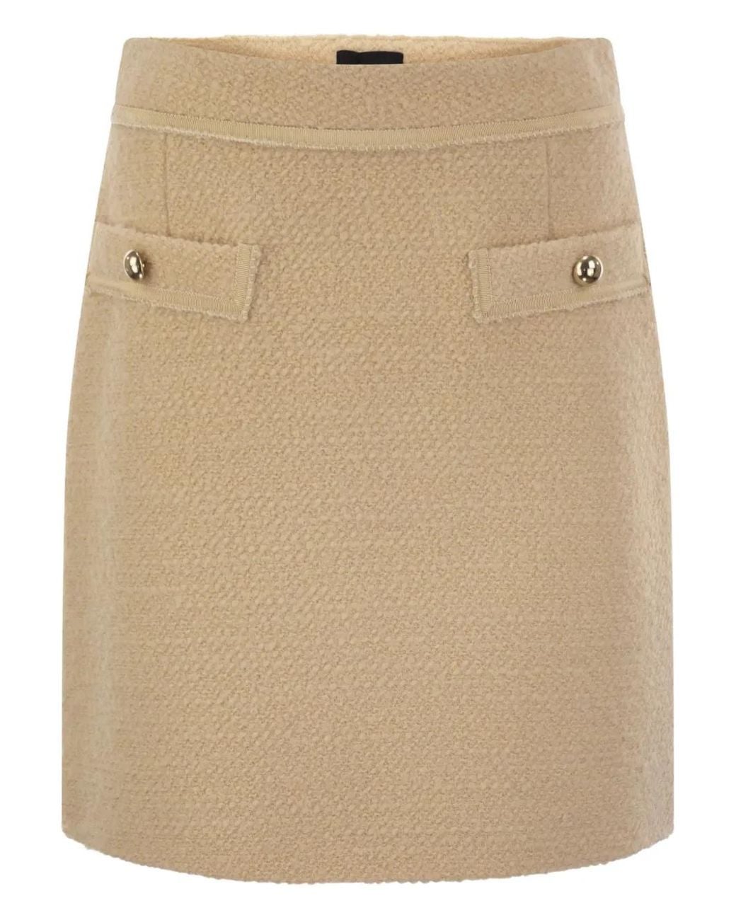Fay Natural Bouclé Mini Skirt