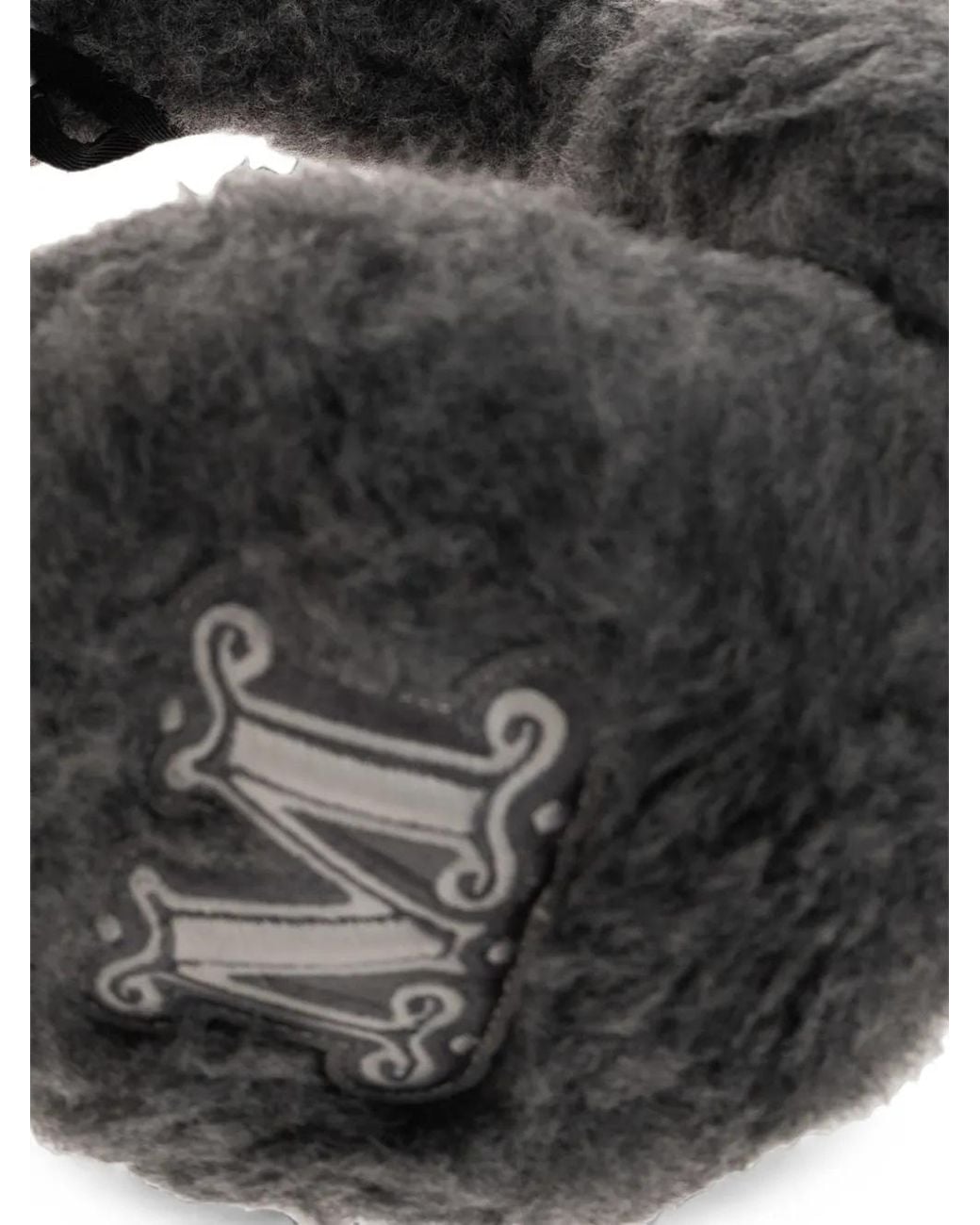 Max Mara Black Muffy2 Ohrenschützer Mit Logo-Patch