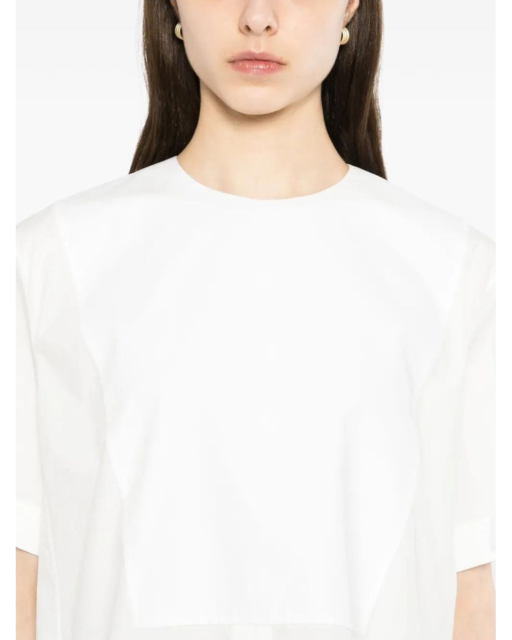 Jil Sander White Cotton Blouse