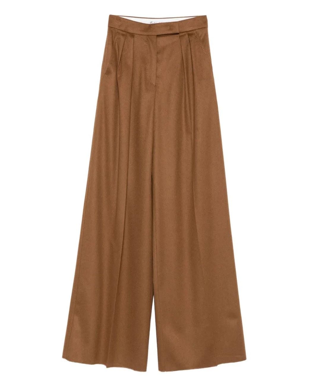 Max Mara Brown Borneo Pleated Trousers