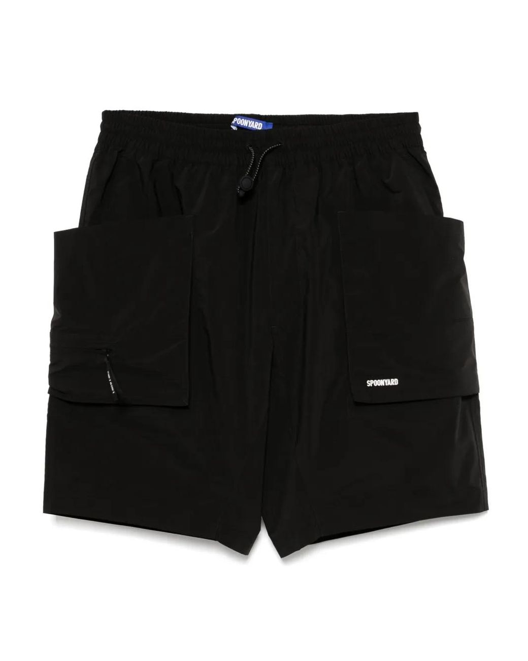 Spoonyard Black Solotex 3D Patch Pockets Shorts