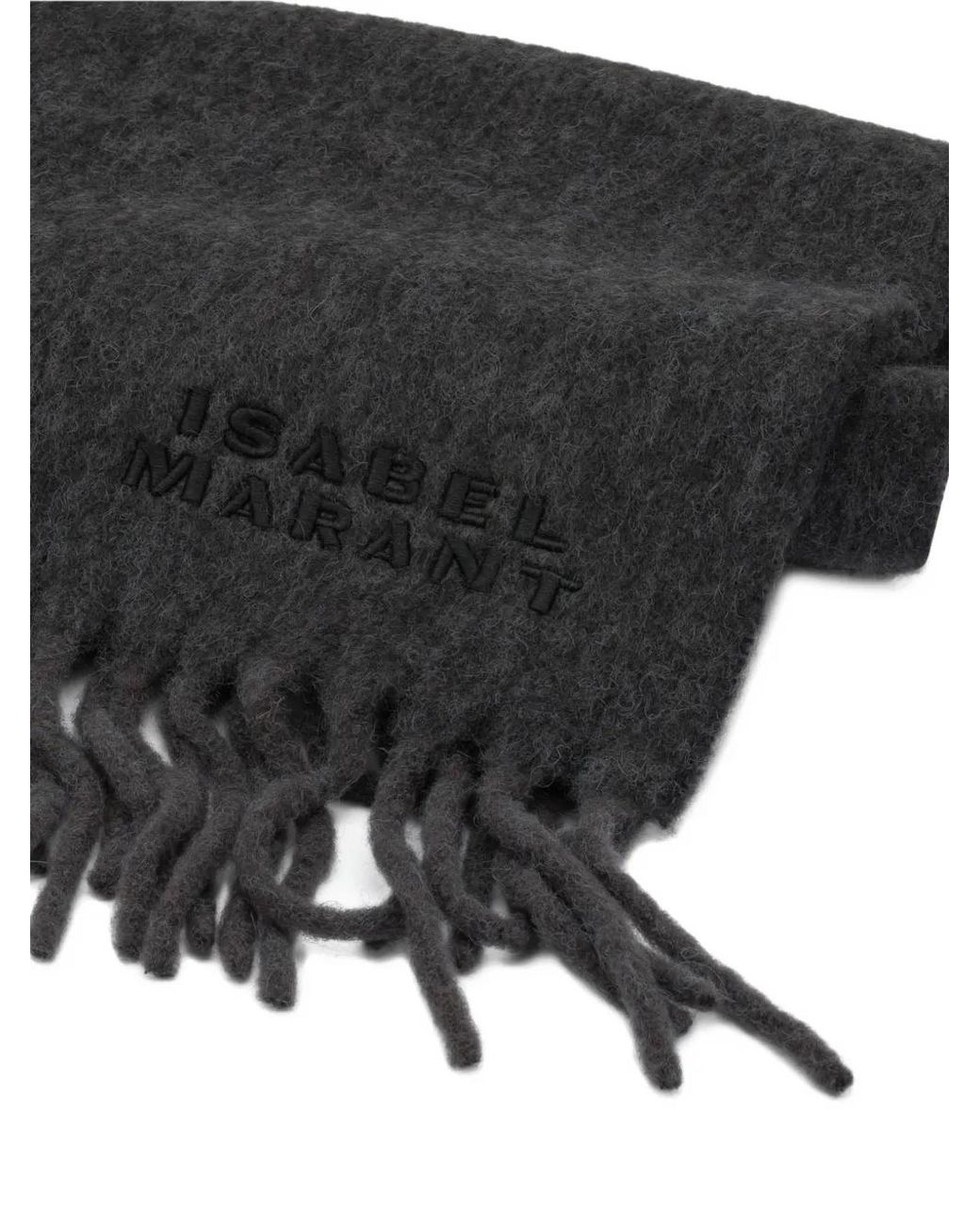 Isabel Marant Black Firny Fringed Scarf
