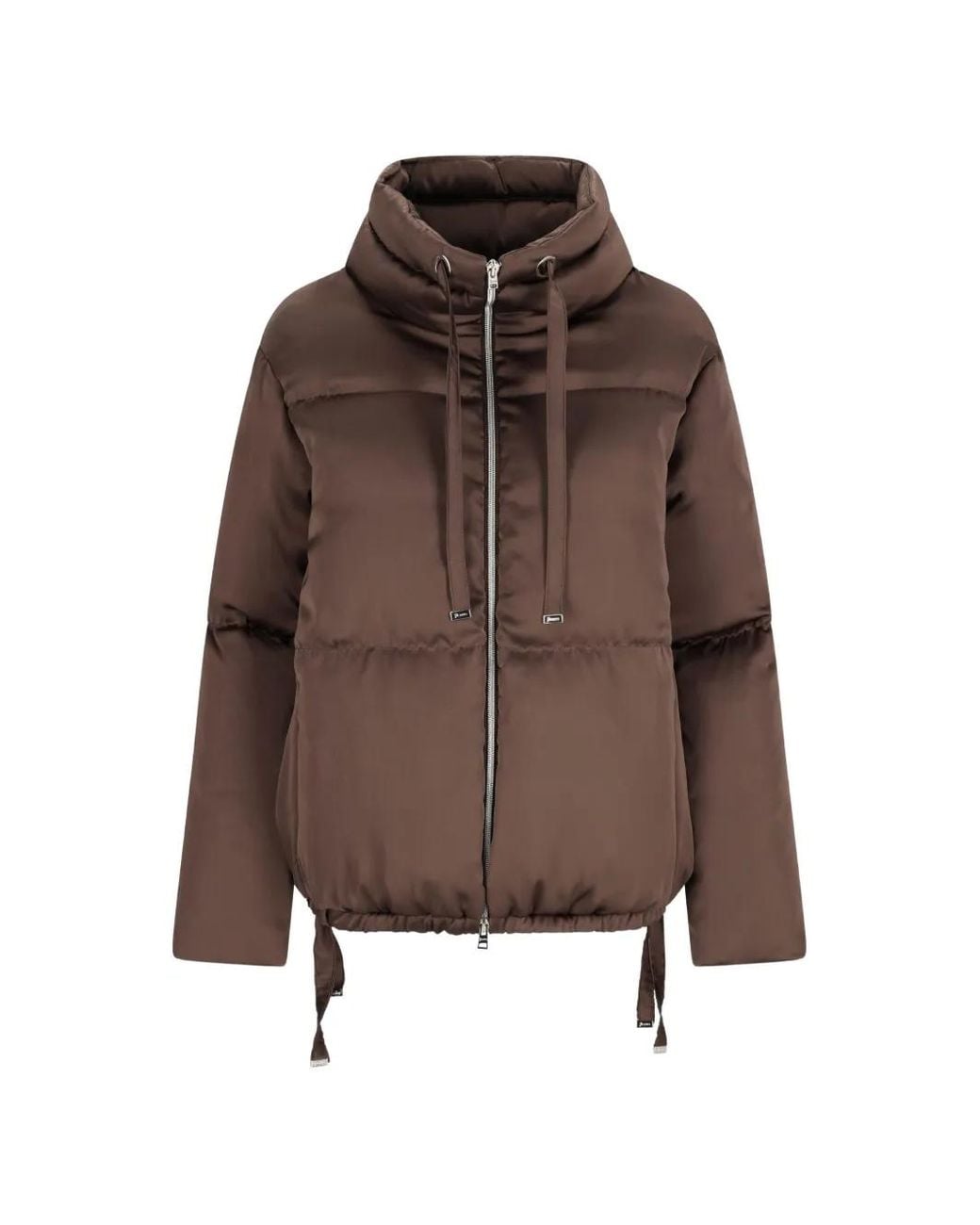 Herno Brown Resort Quilted High-Neck Jacket