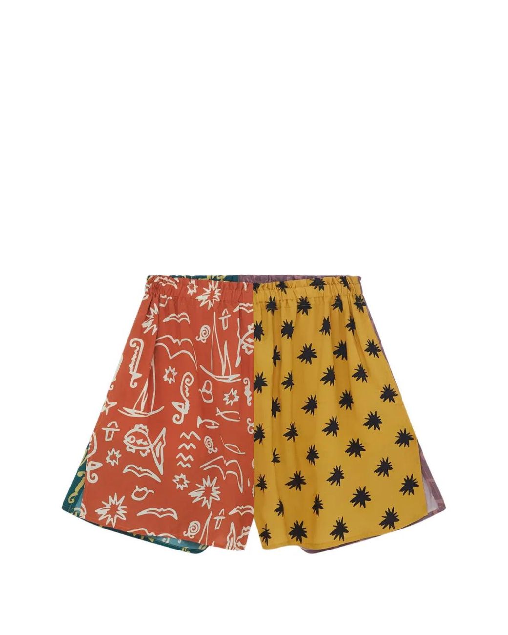Donde Esteban Orange Estrellitas Mini Shorts