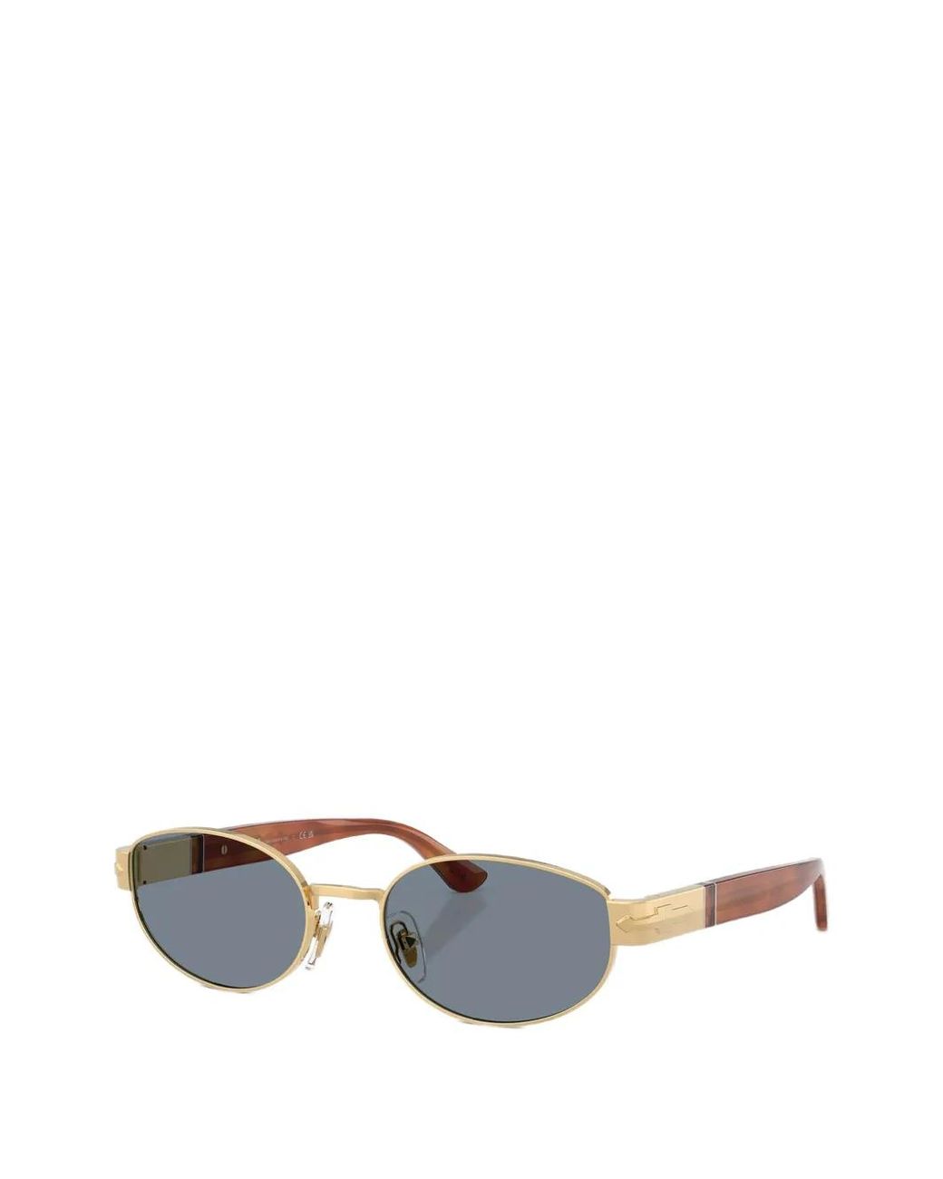 Persol Metallic Oval-Frame Sunglasses