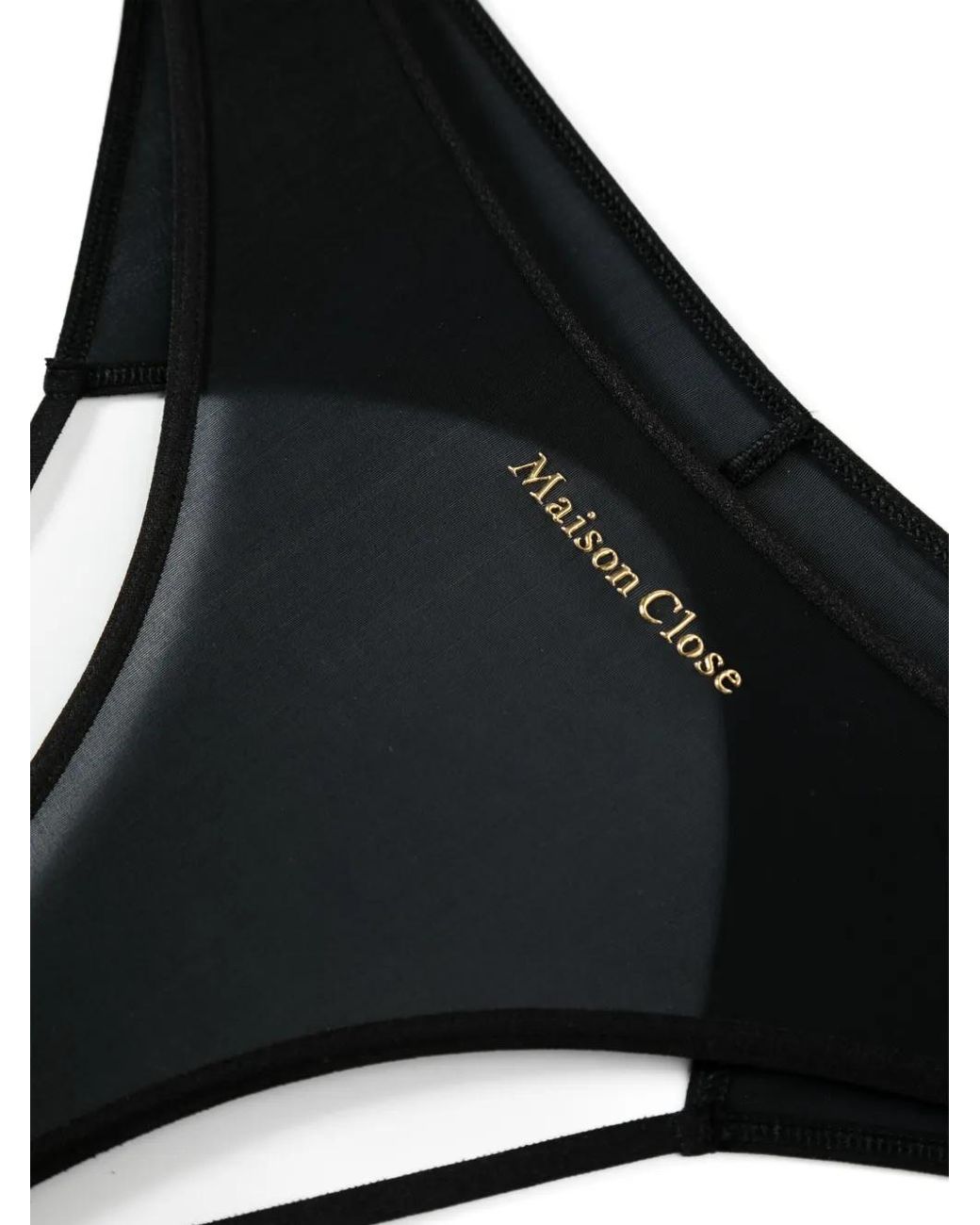 Maison Close Black Open Semi-Sheer Thong