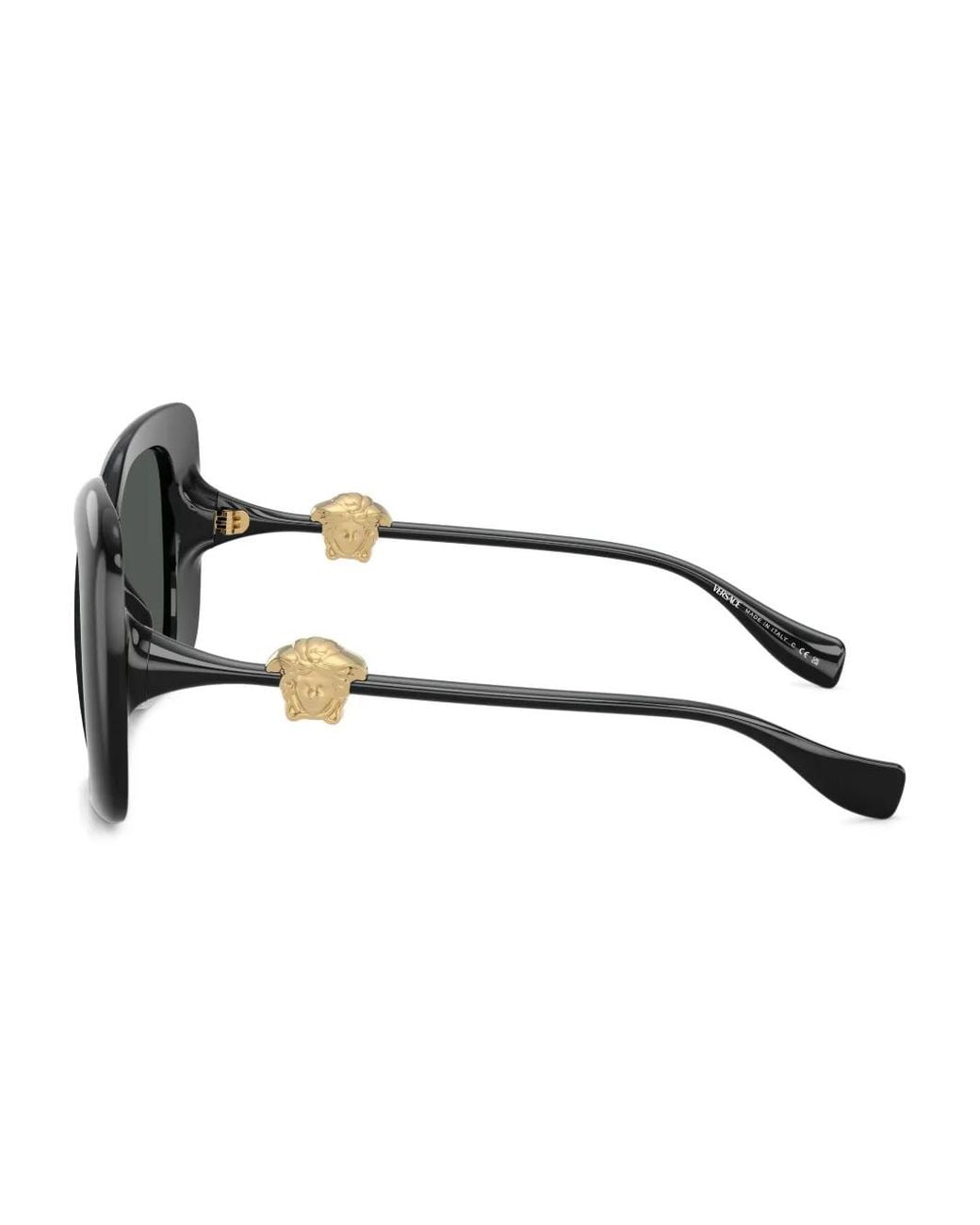 Versace Black Medusa Square-Frame Sunglasses