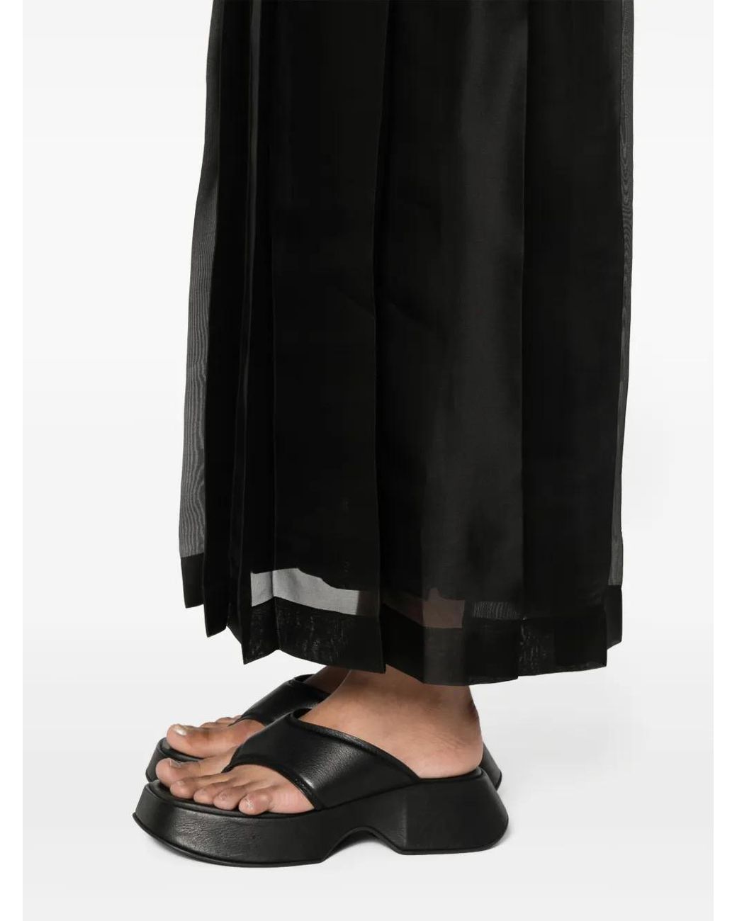 Fabiana Filippi Black Pleat Organza Skirt