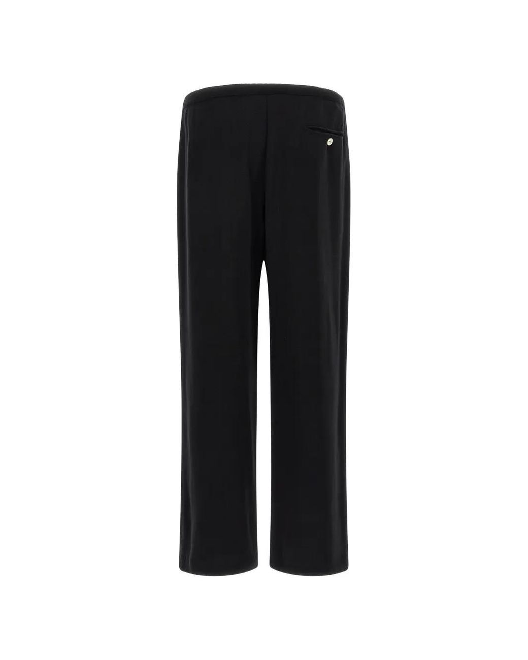 Second/Layer Black Team Drawstring Trousers for men