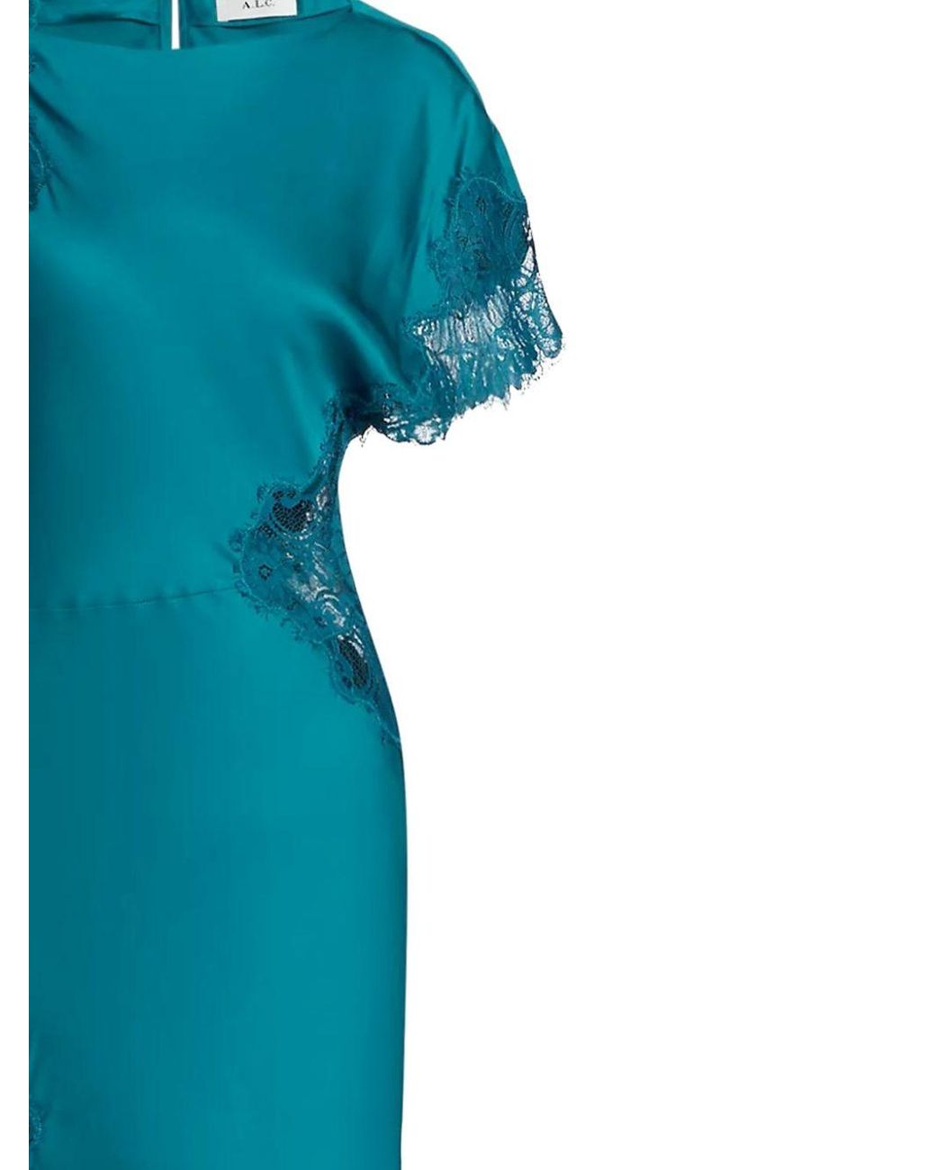 chinese dress ladies Light Blue Lace Dress #1124 main image 1